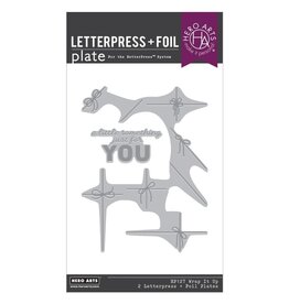 HERO ARTS HERO ARTS BEST GIFT EVER COLLECTION WRAP IT UP LETTERPRESS + FOIL PLATE