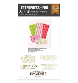 HERO ARTS HERO ARTS BEST GIFT EVER COLLECTION HERE FOR THE PRESENTS LETTERPRESS + FOIL PLATE