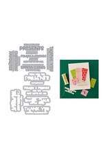 HERO ARTS HERO ARTS BEST GIFT EVER COLLECTION HERE FOR THE PRESENTS LETTERPRESS + FOIL PLATE