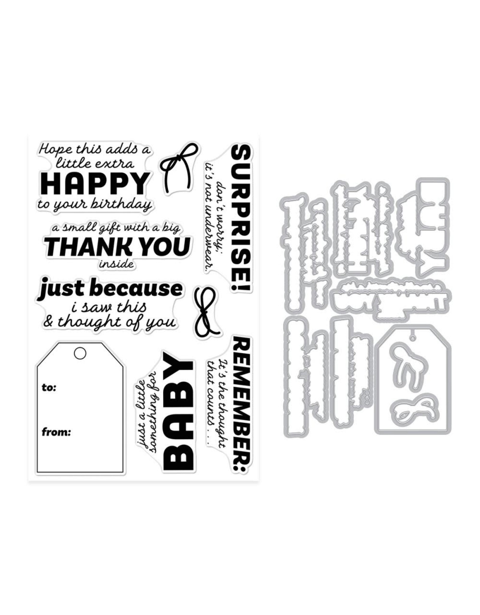 HERO ARTS HERO ARTS BEST GIFT EVER COLLECTION JUST BECAUSE CLEAR STAMP AND DIE SET