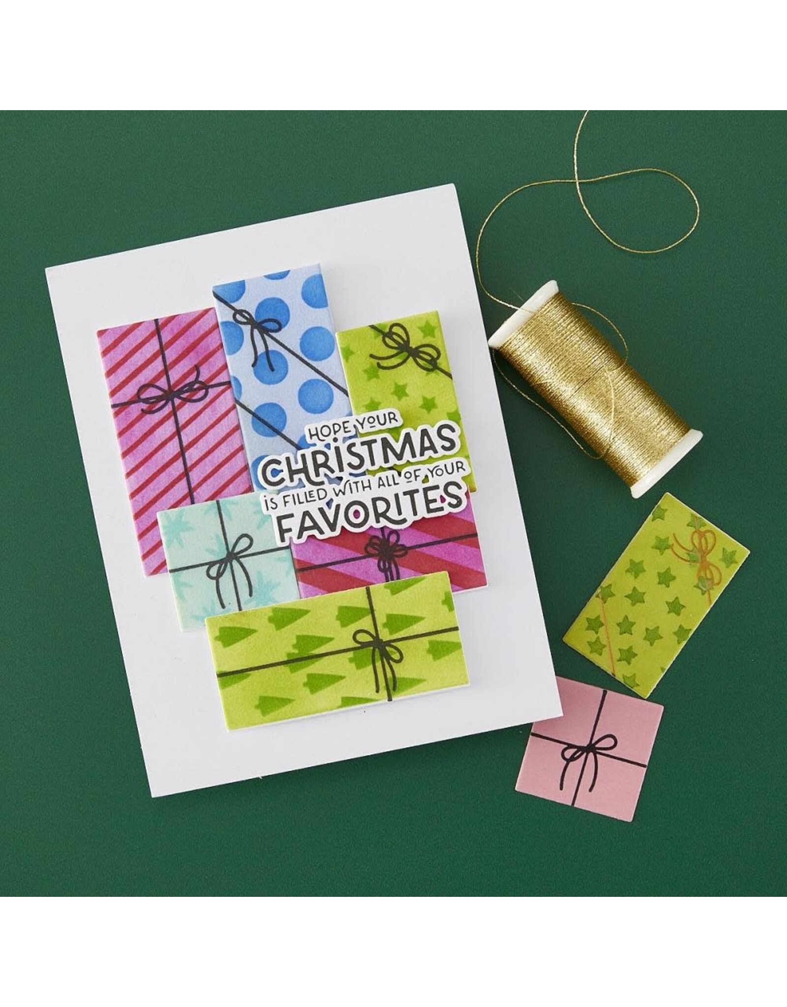 HERO ARTS HERO ARTS BEST GIFT EVER COLLECTION GORGEOUS GIFTWRAP LAYERING STENCIL SET