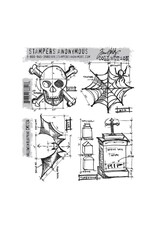 STAMPERS ANONYMOUS STAMPERS ANONYMOUS TIM HOLTZ HALLOWEEN BLUEPRINT CLING STAMP SET