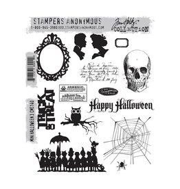 STAMPERS ANONYMOUS STAMPERS ANONYMOUS TIM HOLTZ MINI HALLOWEEN #3 CLING STAMP SET