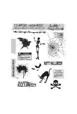 STAMPERS ANONYMOUS STAMPERS ANONYMOUS TIM HOLTZ MINI HALLOWEEN CLING STAMP SET