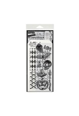 STAMPERS ANONYMOUS STAMPERS ANONYMOUS TIM HOLTZ CARVED FRIGHT MIXED MEDIA CLEAR STAMP SET & STENCIL