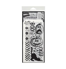 STAMPERS ANONYMOUS STAMPERS ANONYMOUS TIM HOLTZ EEK A BOO MIXED MEDIA CLEAR STAMP SET & STENCIL
