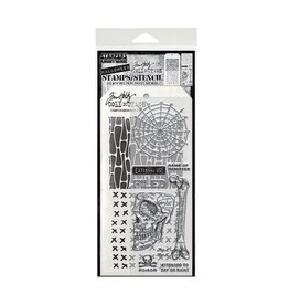 STAMPERS ANONYMOUS STAMPERS ANONYMOUS TIM HOLTZ ANATOMY MIXED MEDIA CLEAR STAMP SET & STENCIL