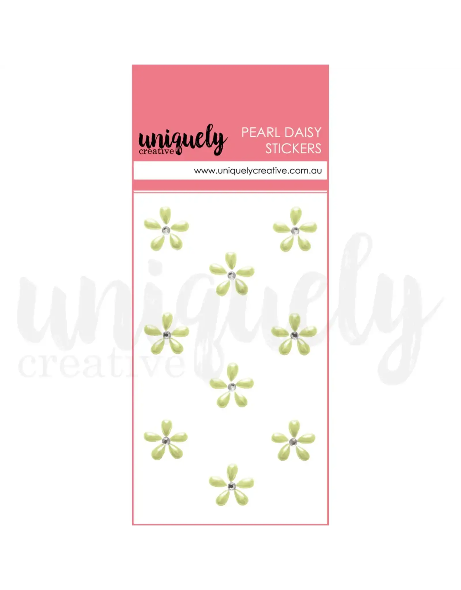 UNIQUELY CREATIVE UNIQUELY CREATIVE GREEN PEARL DAISY STICKERS