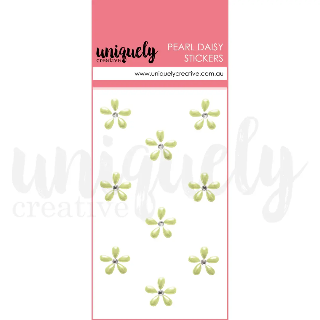 UNIQUELY CREATIVE UNIQUELY CREATIVE GREEN PEARL DAISY STICKERS