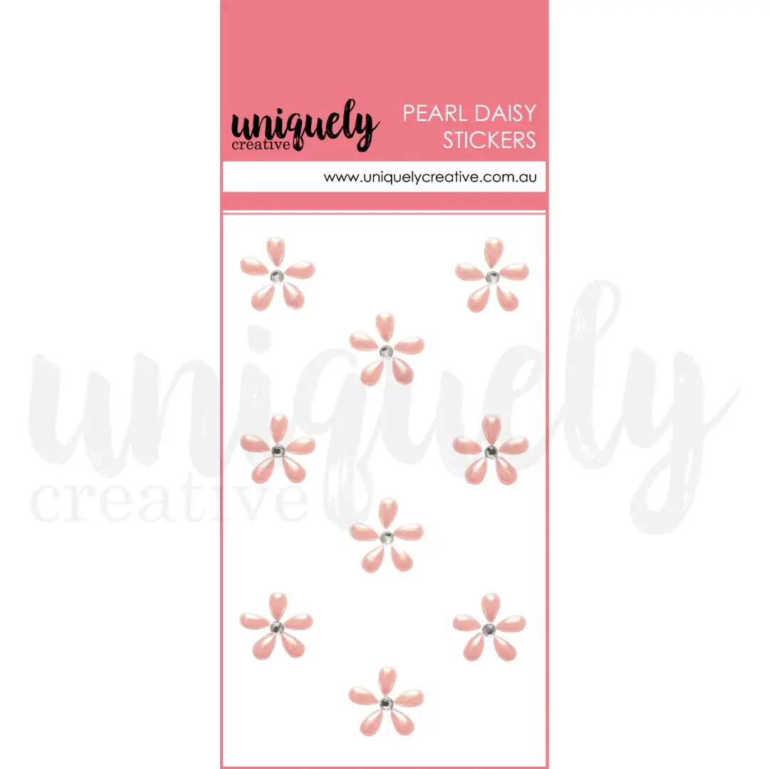 UNIQUELY CREATIVE UNIQUELY CREATIVE PINK PEARL DAISY STICKERS