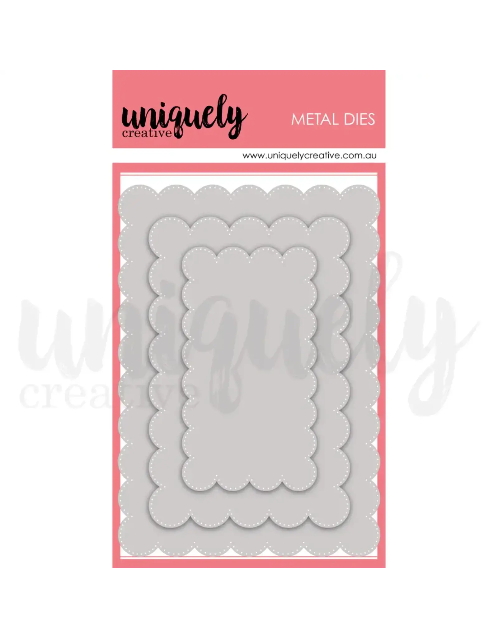 UNIQUELY CREATIVE UNIQUELY CREATIVE OVERSIZED SCALLOPED NESTING RECTANGLE DIE SET