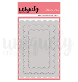 UNIQUELY CREATIVE UNIQUELY CREATIVE OVERSIZED SCALLOPED NESTING RECTANGLE DIE SET