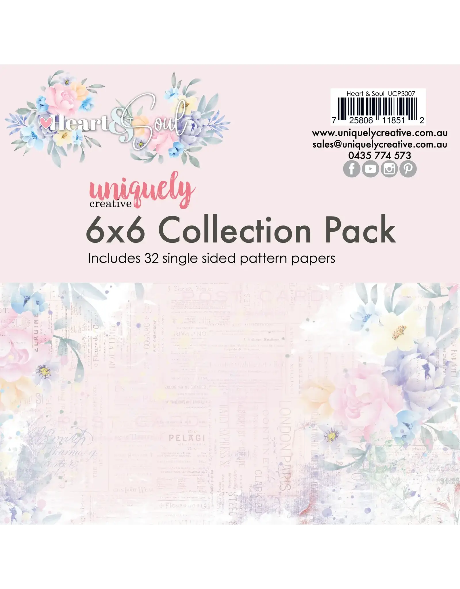 UNIQUELY CREATIVE UNIQUELY CREATIVE HEART & SOUL 6x6 COLLECTION PACK