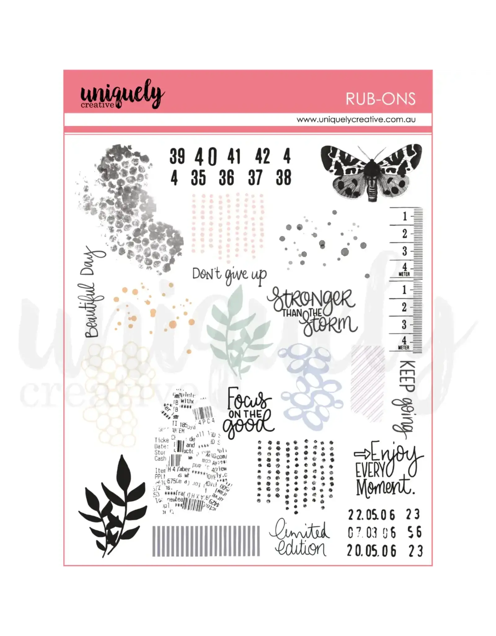 UNIQUELY CREATIVE UNIQUELY CREATIVE HEART & SOUL RUB-ONS