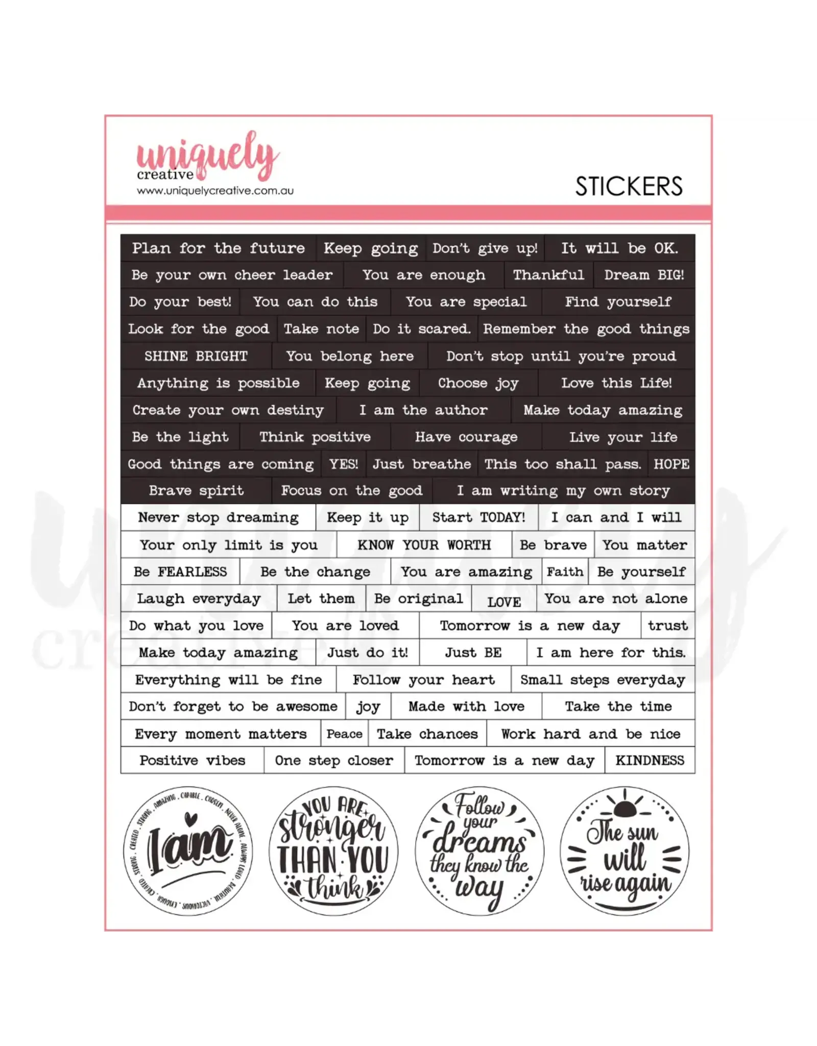 UNIQUELY CREATIVE UNIQUELY CREATIVE HEART & SOUL JOURNAL STICKERS