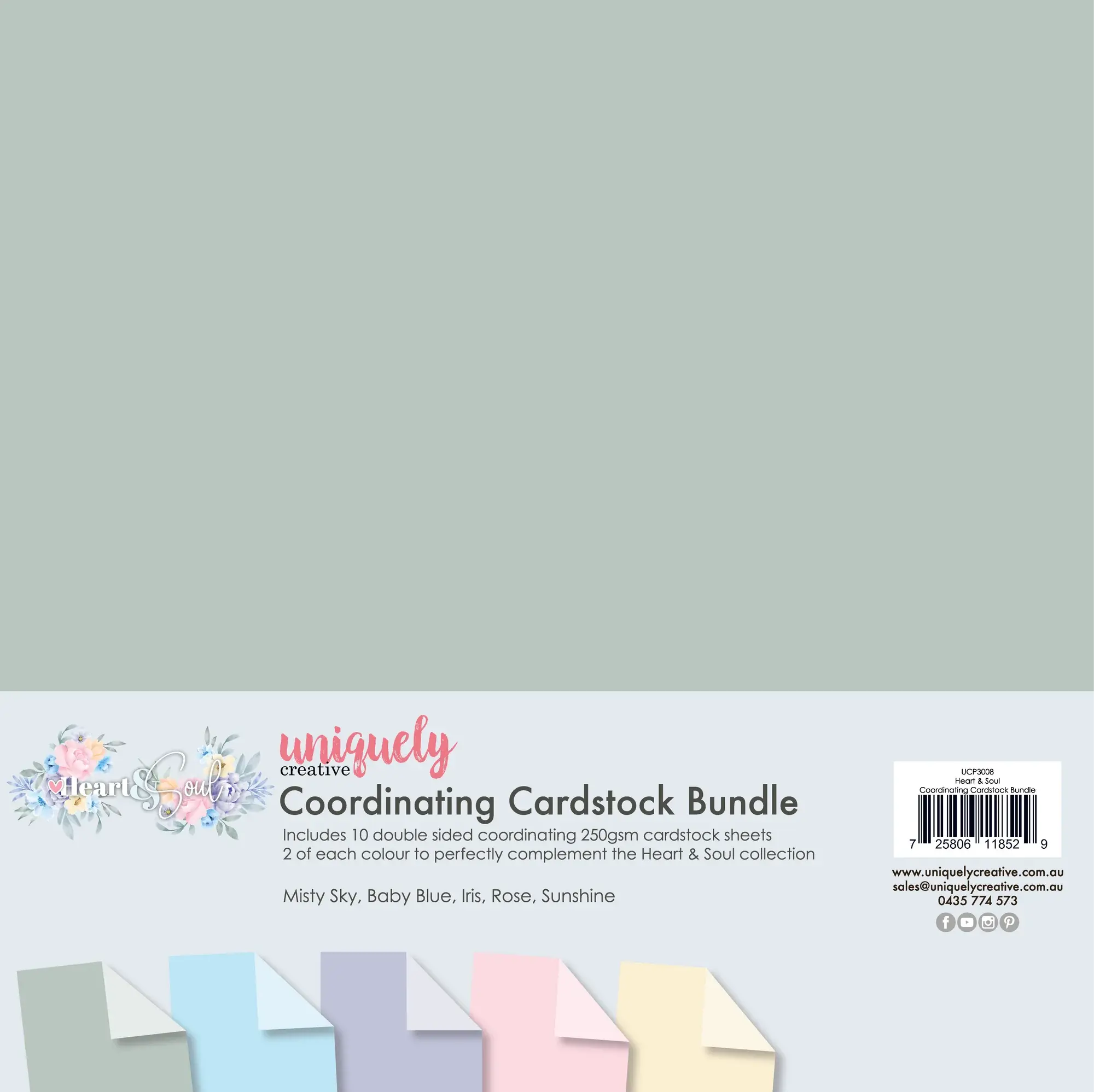 UNIQUELY CREATIVE UNIQUELY CREATIVE HEART & SOUL 12x12 CARDSTOCK BUNDLE