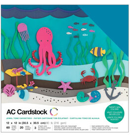 AMERICAN CRAFTS AMERICAN CRAFTS AC CARDSTOCK JEWEL TONES 12X12 60PK