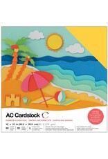 AMERICAN CRAFTS AMERICAN CRAFTS AC CARDSTOCK PACK SUMMER VARIETY 12X12 60PK