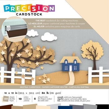 AMERICAN CRAFTS AMERICAN CRAFTS PRECISION CARDSTOCK NEUTRALS 12X12 60PK