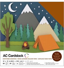 AMERICAN CRAFTS AMERICAN CRAFTS EARTHTONES CARDSTOCK 12X12 60PK