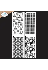 ELIZABETH CRAFT DESIGNS ELIZABETH CRAFT DESIGNS ART JOURNAL SPECIALS BY DEVID JOURNAL STENCILS 9 STENCIL SET 4/PK