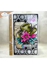 ELIZABETH CRAFT DESIGNS ELIZABETH CRAFT DESIGNS GOLDEN SEASON DECK THE HALLS CLEAR STAMP & DIE SET