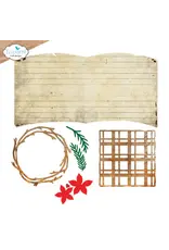 ELIZABETH CRAFT DESIGNS ELIZABETH CRAFT DESIGNS ART JOURNAL SPECIALS BY DEVID GOLDEN SEASON BOOK OF CHRISTMAS SQUARE DIE SET