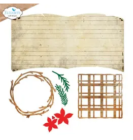 ELIZABETH CRAFT DESIGNS ELIZABETH CRAFT DESIGNS ART JOURNAL SPECIALS BY DEVID GOLDEN SEASON BOOK OF CHRISTMAS SQUARE DIE SET