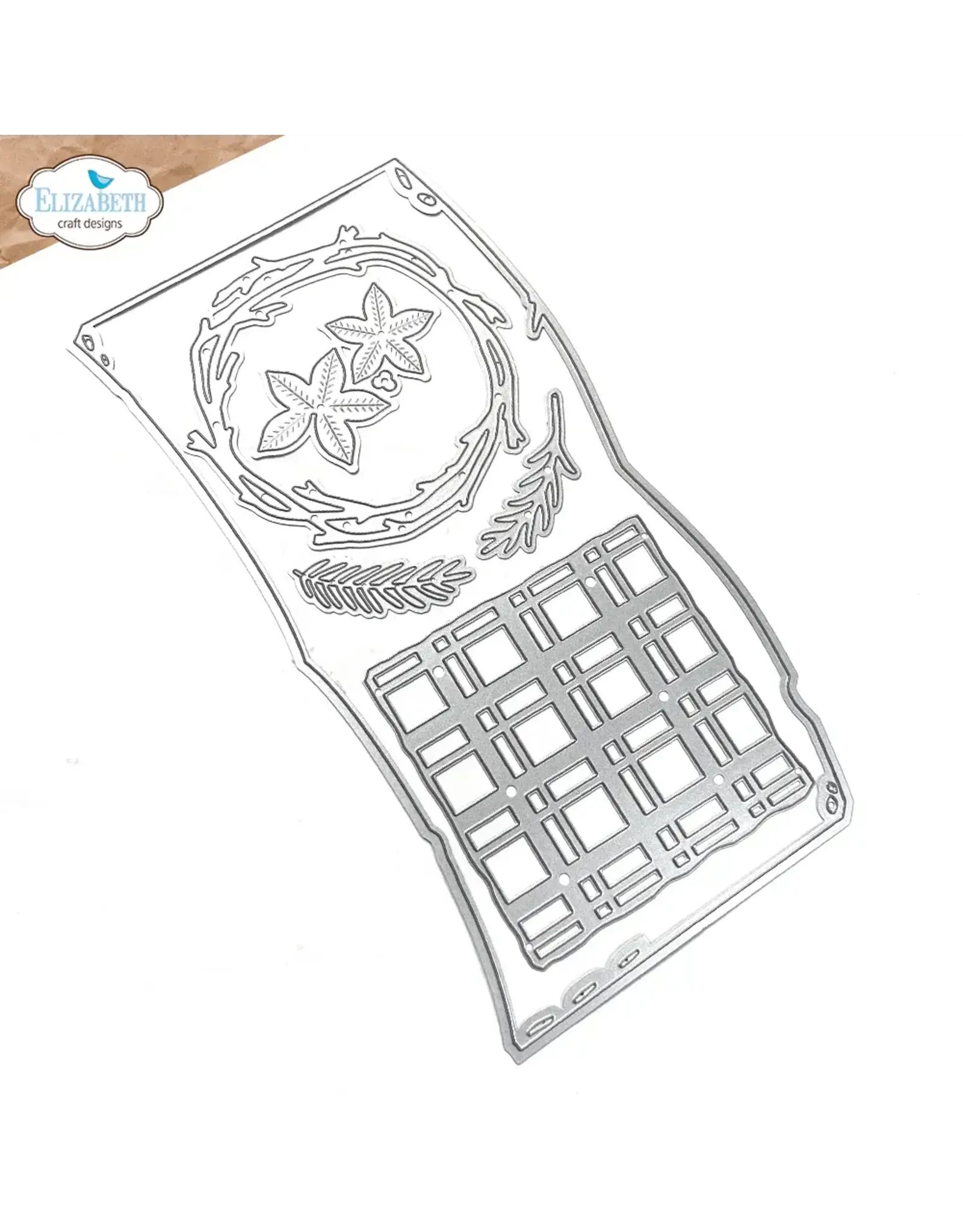ELIZABETH CRAFT DESIGNS ELIZABETH CRAFT DESIGNS GOLDEN SEASON BOOK OF CHRISTMAS SQUARE DIE SET
