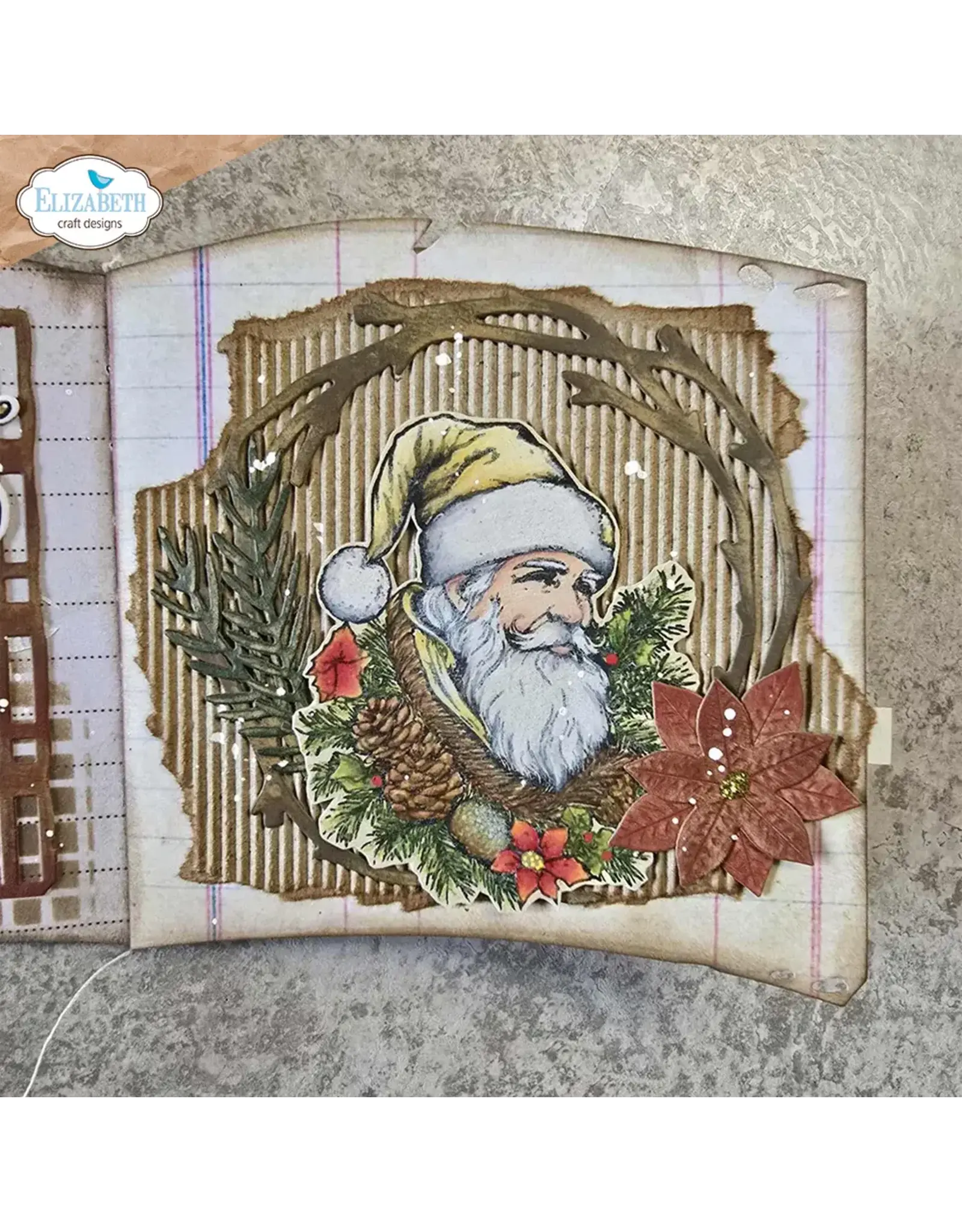 ELIZABETH CRAFT DESIGNS ELIZABETH CRAFT DESIGNS ART JOURNAL SPECIALS BY DEVID GOLDEN SEASON BOOK OF CHRISTMAS SQUARE DIE SET