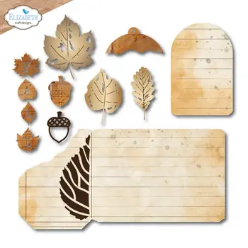 ELIZABETH CRAFT DESIGNS ELIZABETH CRAFT DESIGNS ART JOURNAL SPECIALS BY DEVID GOLDEN SEASON FALL LEAVES DIE SET
