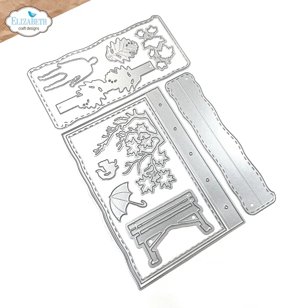 ELIZABETH CRAFT DESIGNS ELIZABETH CRAFT DESIGNS GOLDEN SEASON BUILD A JOURNAL XL DIE SET