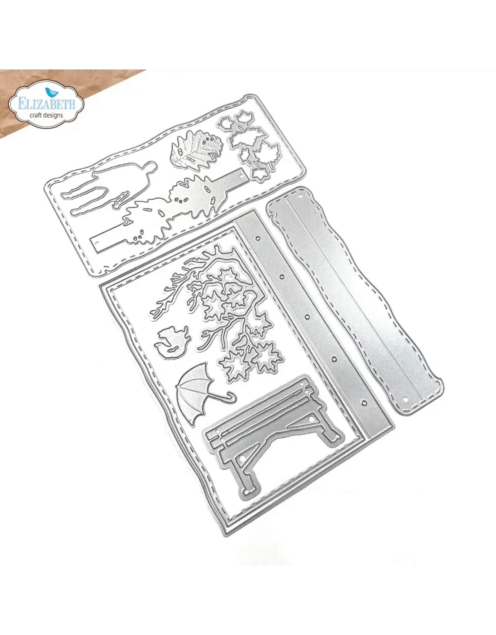 ELIZABETH CRAFT DESIGNS ELIZABETH CRAFT DESIGNS GOLDEN SEASON BUILD A JOURNAL XL DIE SET