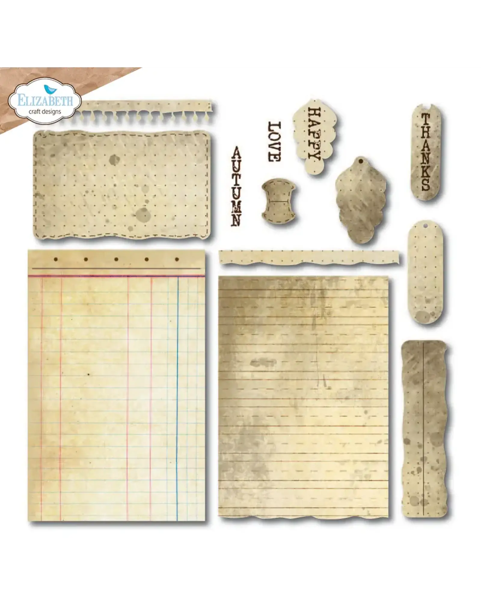 ELIZABETH CRAFT DESIGNS ELIZABETH CRAFT DESIGNS ART JOURNAL SPECIALS BY DEVID GOLDEN SEASON BUILD A JOURNAL DIE SET