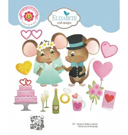 ELIZABETH CRAFT DESIGNS ELIZABETH CRAFT DESIGNS CUTE & WHIMSICAL BY JOSET VAN DE BURGT VALENTINES & WEDDING ACCESSORIES DIE SET