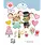 ELIZABETH CRAFT DESIGNS ELIZABETH CRAFT DESIGNS CUTE & WHIMSICAL BY JOSET VAN DE BURGT VALENTINES & WEDDING ACCESSORIES DIE SET