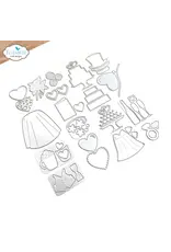 ELIZABETH CRAFT DESIGNS ELIZABETH CRAFT DESIGNS CUTE & WHIMSICAL BY JOSET VAN DE BURGT VALENTINES & WEDDING ACCESSORIES DIE SET