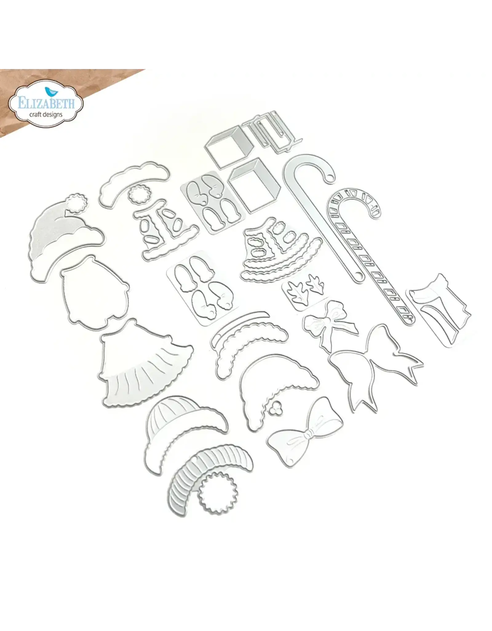 ELIZABETH CRAFT DESIGNS ELIZABETH CRAFT DESIGNS CUTE & WHIMSICAL BY JOSET VAN DE BURGT CHRISTMAS ACCESSORIES DIE SET