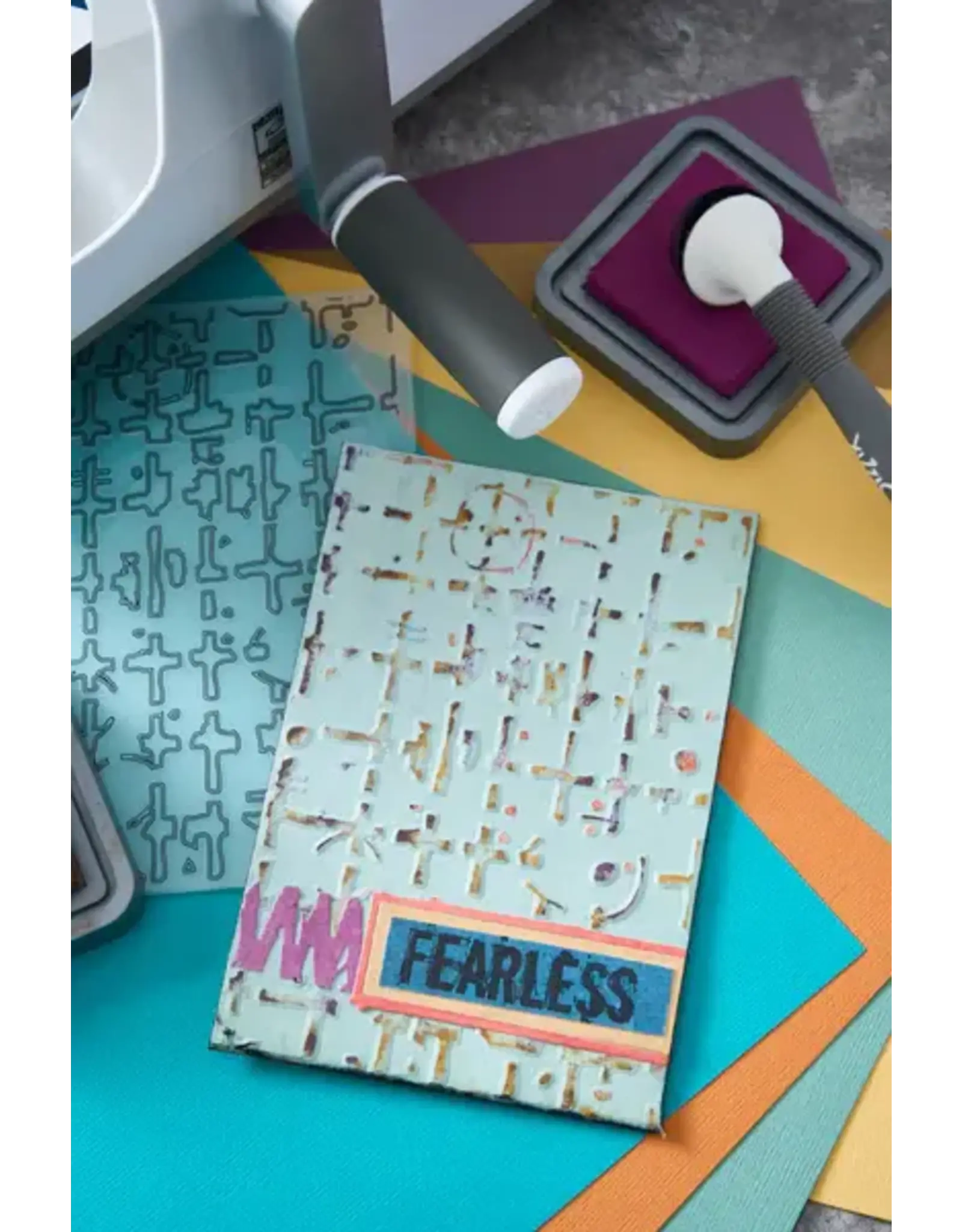 SIZZIX SIZZIX SETH APTER TEXTURED IMPRESSIONS MULTI LEVEL EMBOSSING FOLDER