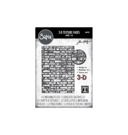 SIZZIX SIZZIX TIM HOLTZ 3D TEXTURE FADES BRICKWORK LARGE A5 EMBOSSING FOLDER