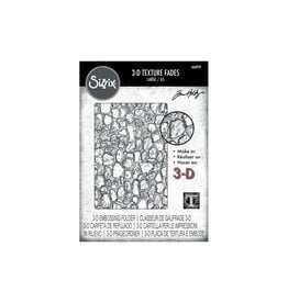 SIZZIX SIZZIX TIM HOLTZ 3D TEXTURE FADES COBBLESTONE LARGE A5 EMBOSSING FOLDER