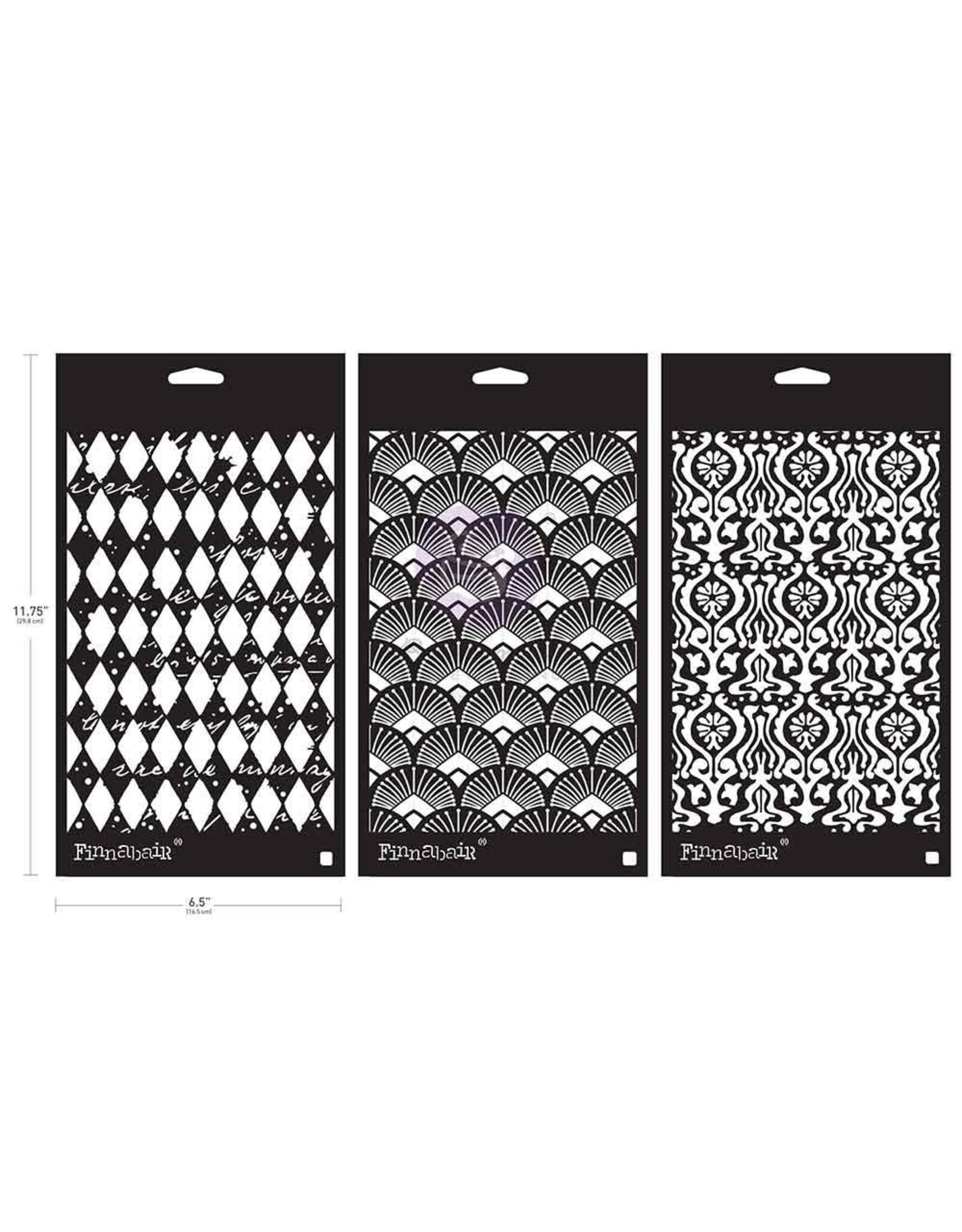 PRIMA PRIMA FINNABAIR DECADENT WALLS 6x9 STENCIL SET