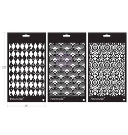 PRIMA PRIMA FINNABAIR DECADENT WALLS 6x9 STENCIL SET