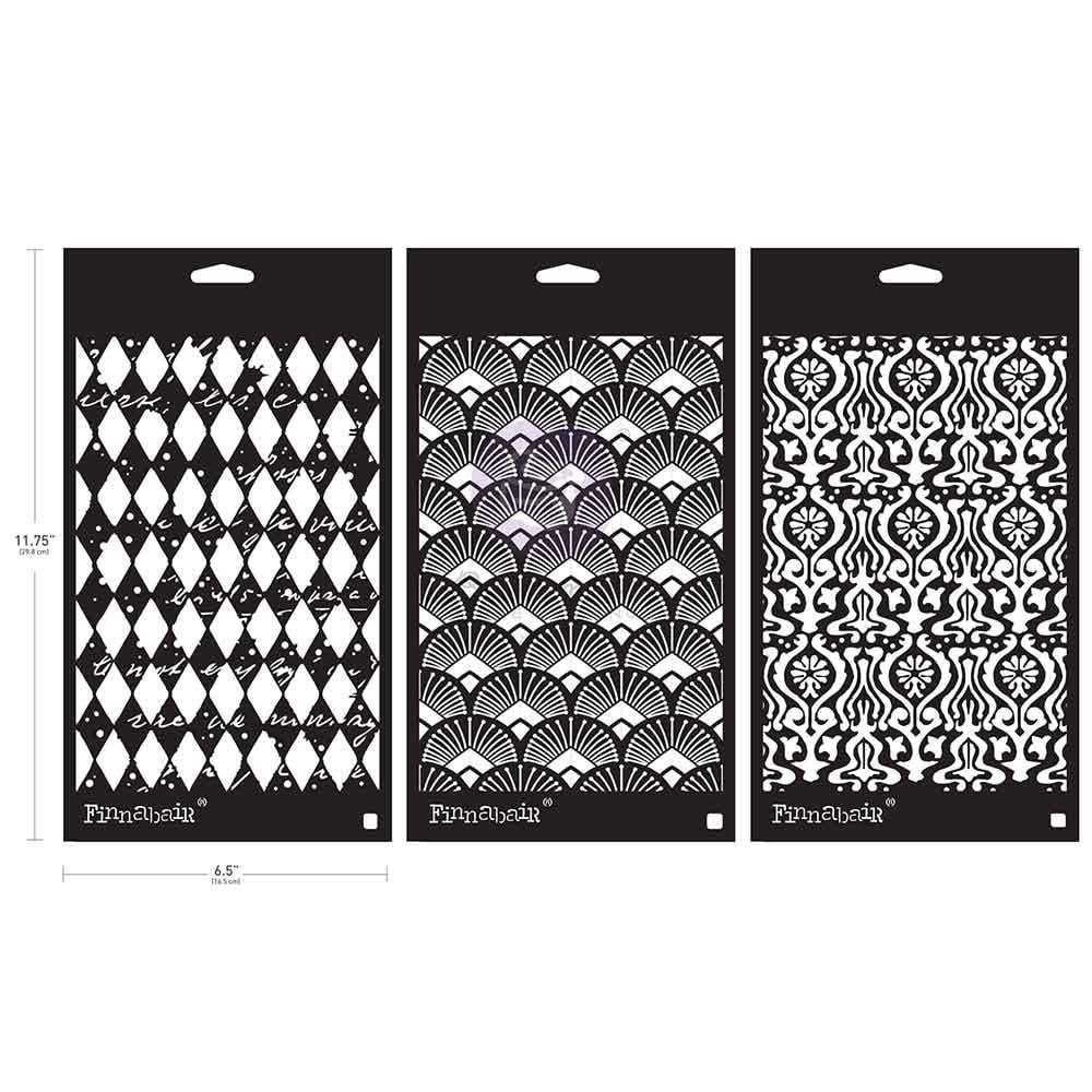 PRIMA PRIMA FINNABAIR DECADENT WALLS 6x9 STENCIL SET