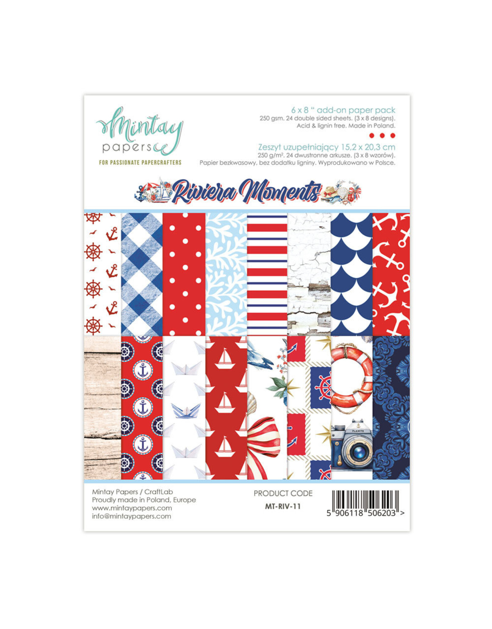 MINTAY MINTAY RIVIERA MOMENTS 6x8 ADD-ON PAPER PAD 24 SHEETS