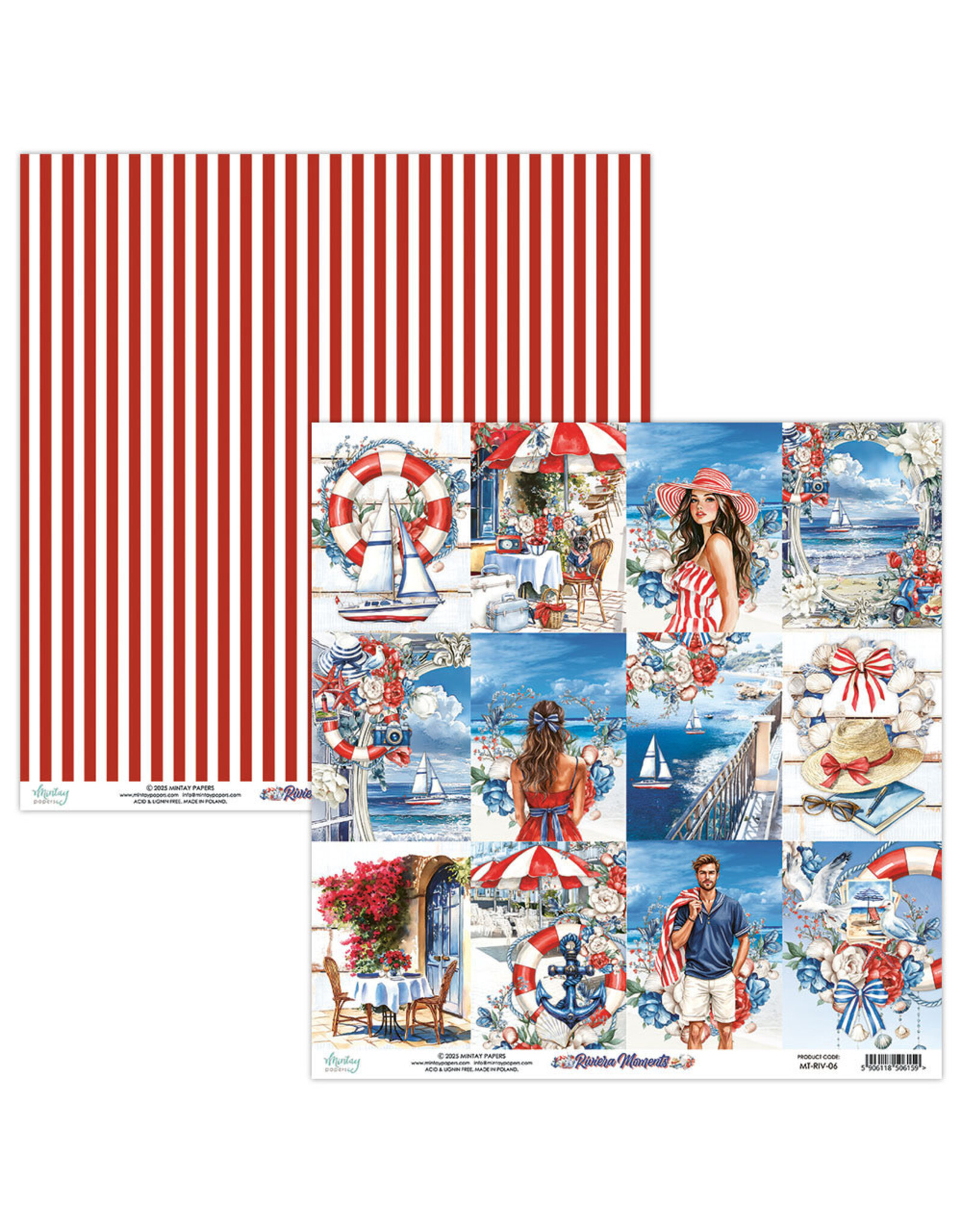 MINTAY MINTAY RIVIERA MOMENTS #06 12x12 CARDSTOCK