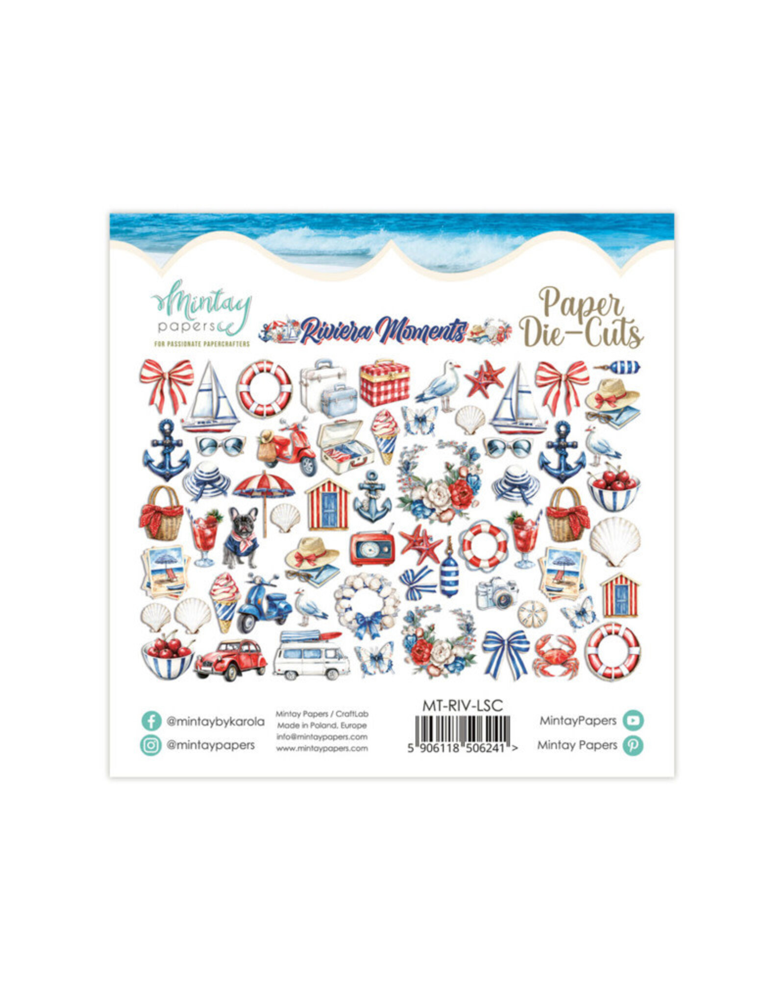 MINTAY MINTAY RIVIERA MOMENTS PAPER DIE-CUTS 60/PK
