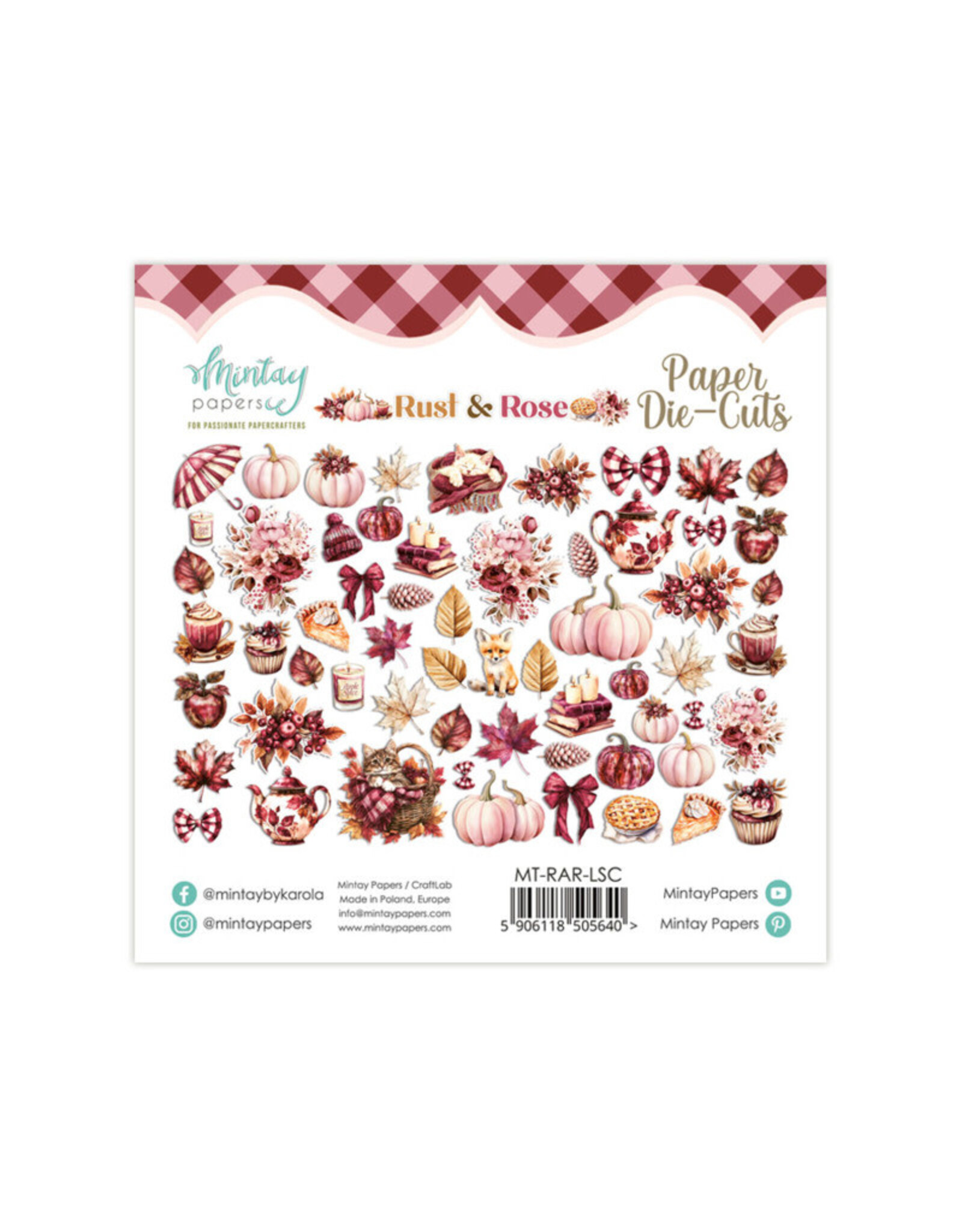 MINTAY MINTAY RUST & ROSE PAPER DIE-CUTS 60/PK