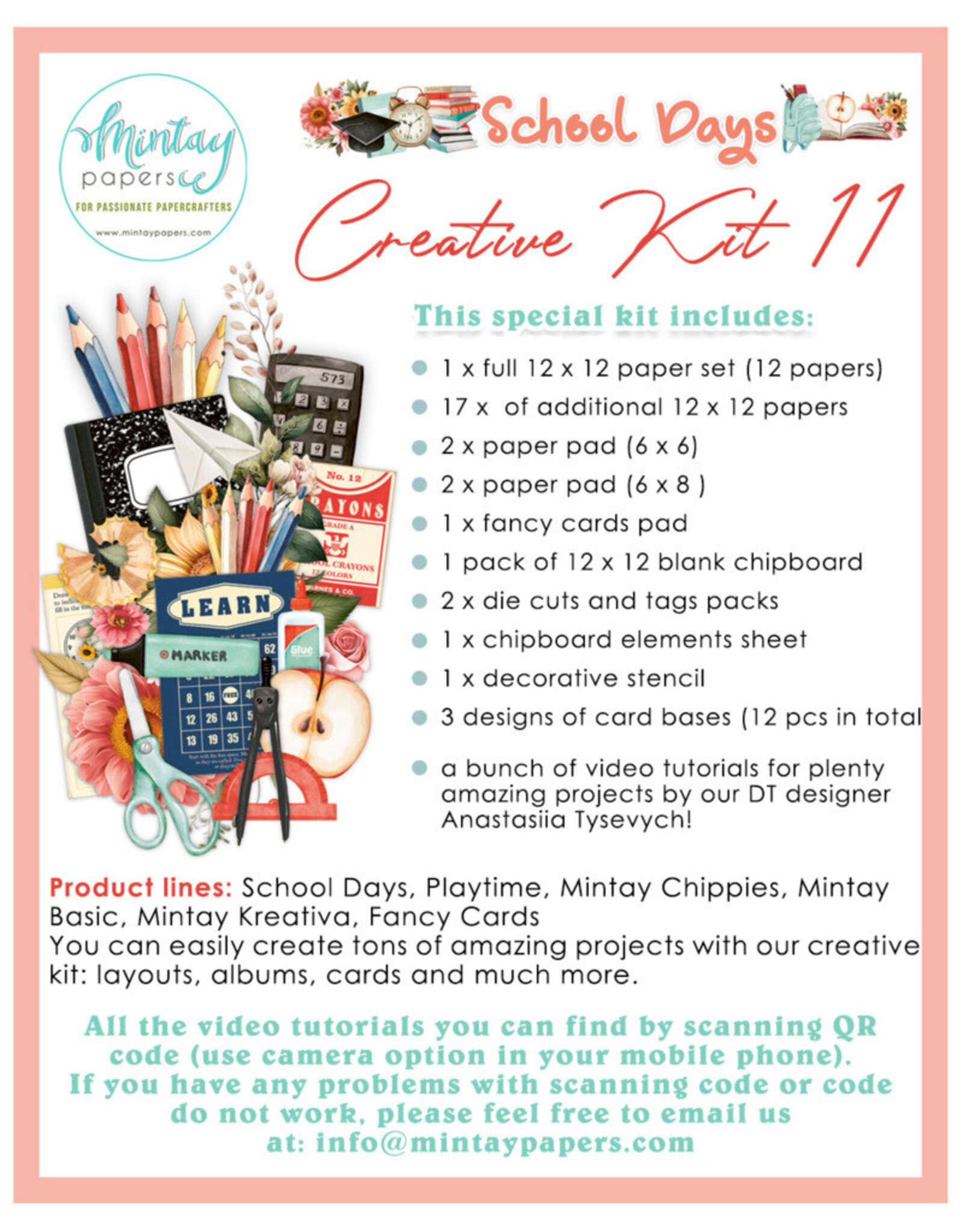 MINTAY MINTAY SCHOOL DAYS CREATIVE KIT