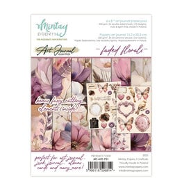 MINTAY MINTAY ART JOURNAL FADED FLORALS 6x8 PAPER PAD 24 SHEETS